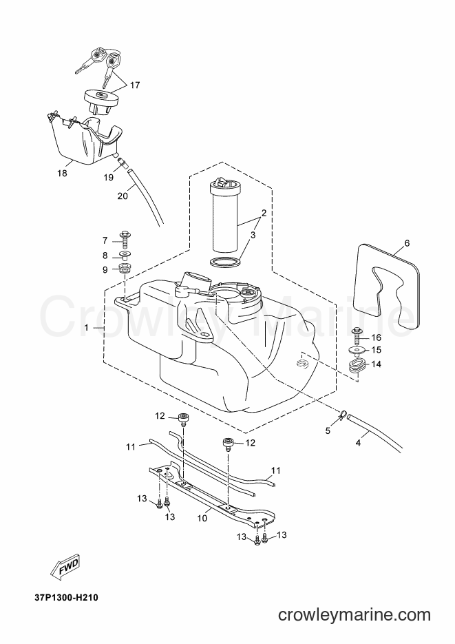 2010 Scooter YP250R - YP250R (37P1) [020] - FUEL TANK