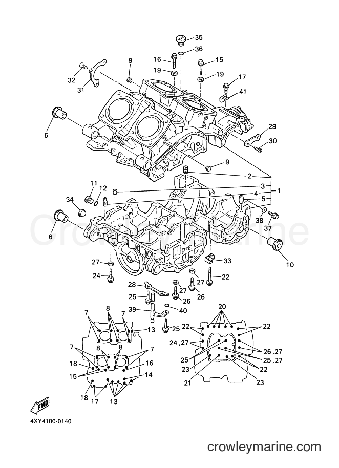 Yamaha Motors XVZ13TFL (5MC3) [010] - CRANKCASE