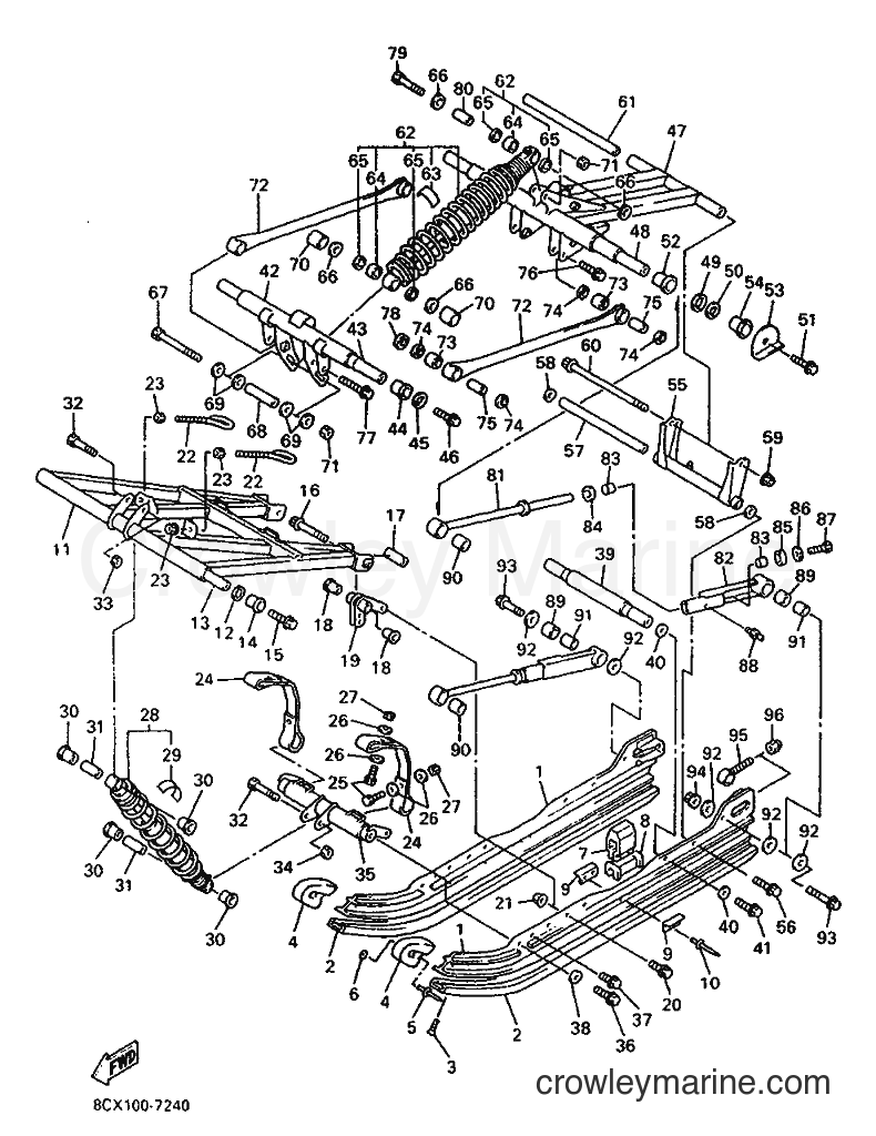 1997 Snowmobile VX700SX - VX700SX (8CH1) [020] - TRACK SUSPENSION 2