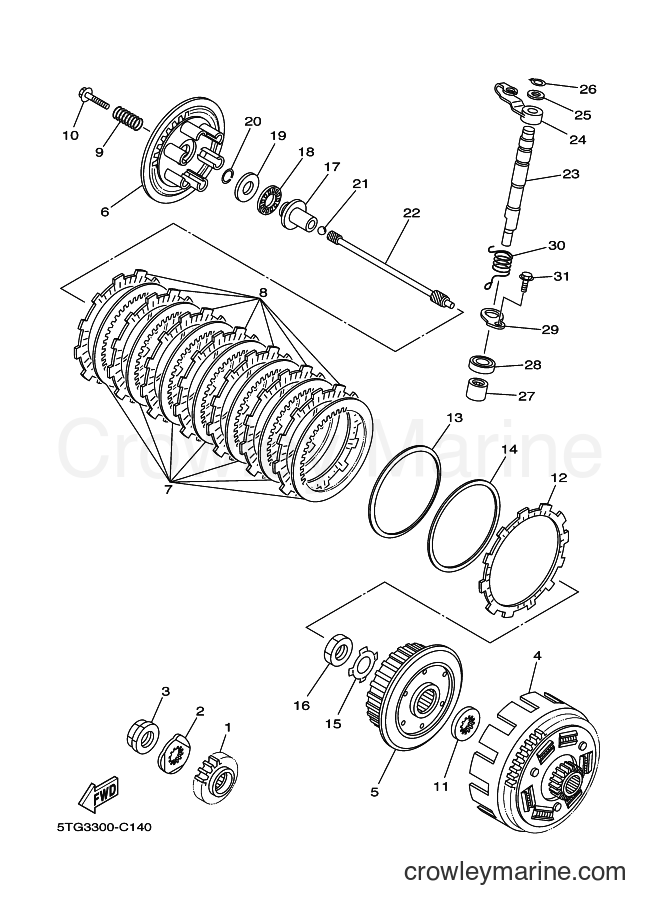 2007 ATV YFZ450 - YFZ450 (5D35) [010] - CLUTCH