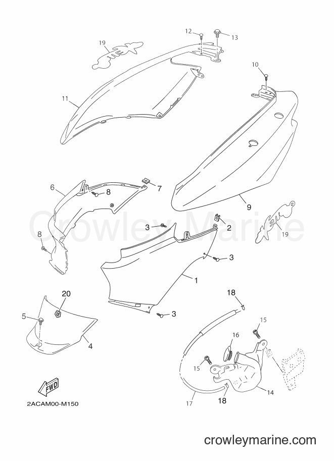 Yamaha Motors YN50F (2AC8) [010] - SIDE COVER