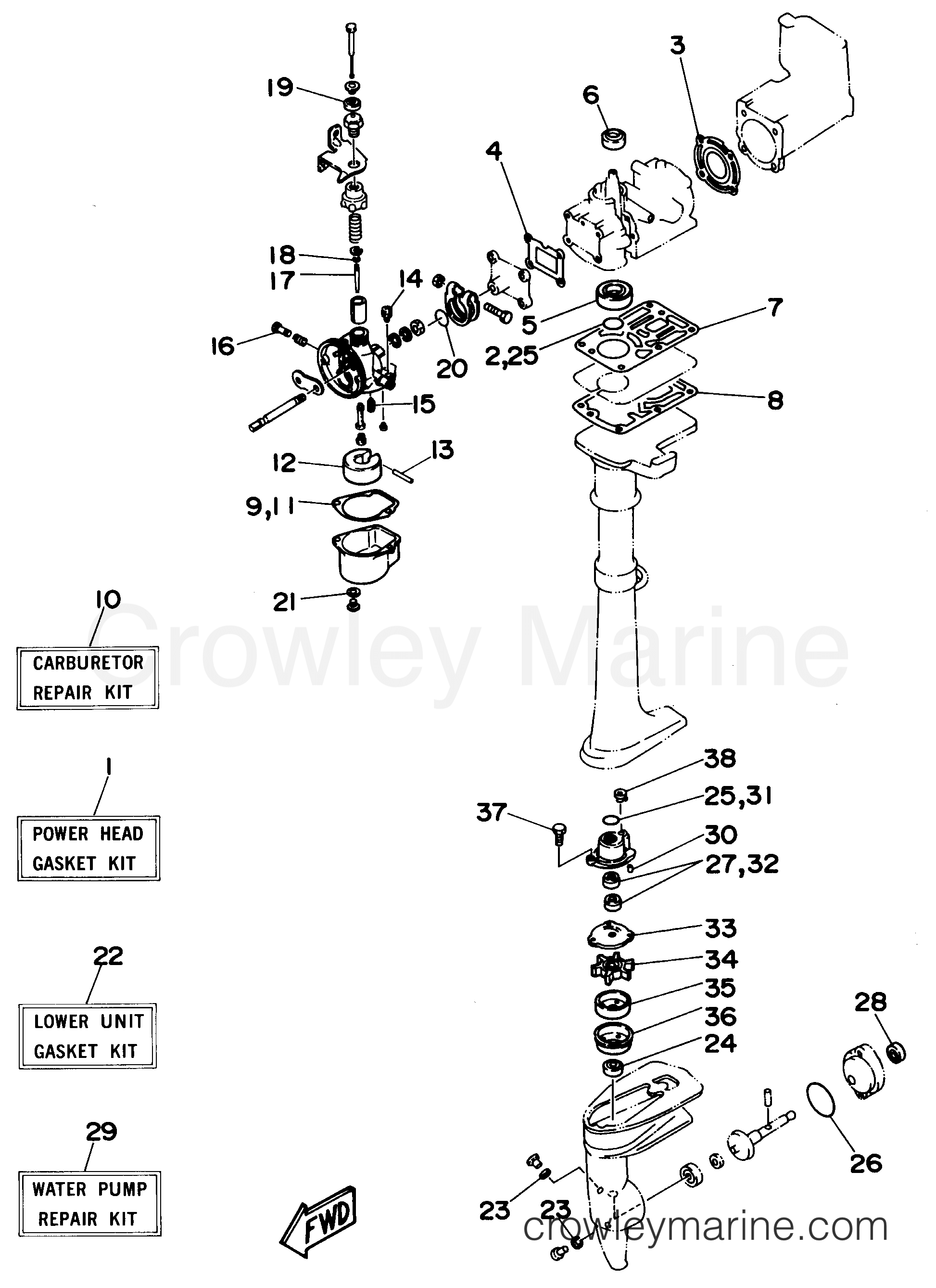 Yamaha Motors 2MSHV - REPAIR KIT