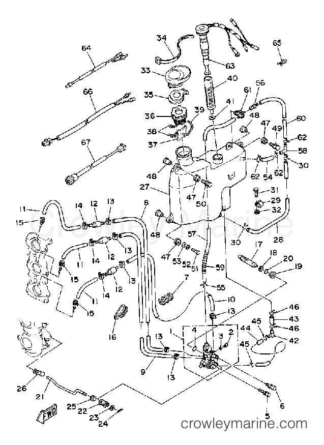 Yamaha Motors 70ETLD - OIL PUMP TANK