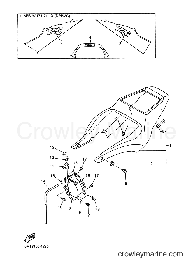 Yamaha Motors YZF-R6 (5MTA) [010] - SIDE COVER