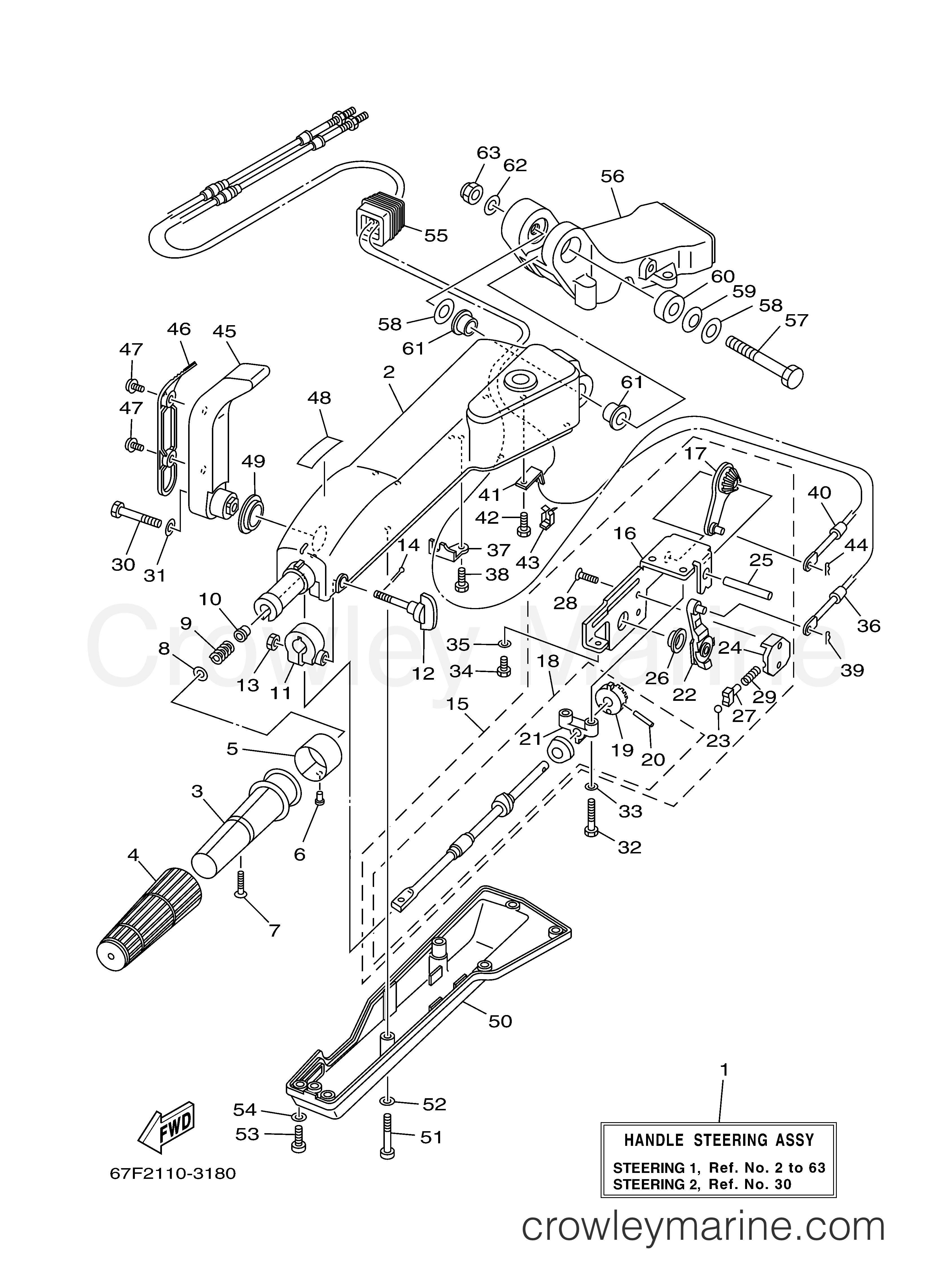 Yamaha Motors F75TLRC - STEERING 1