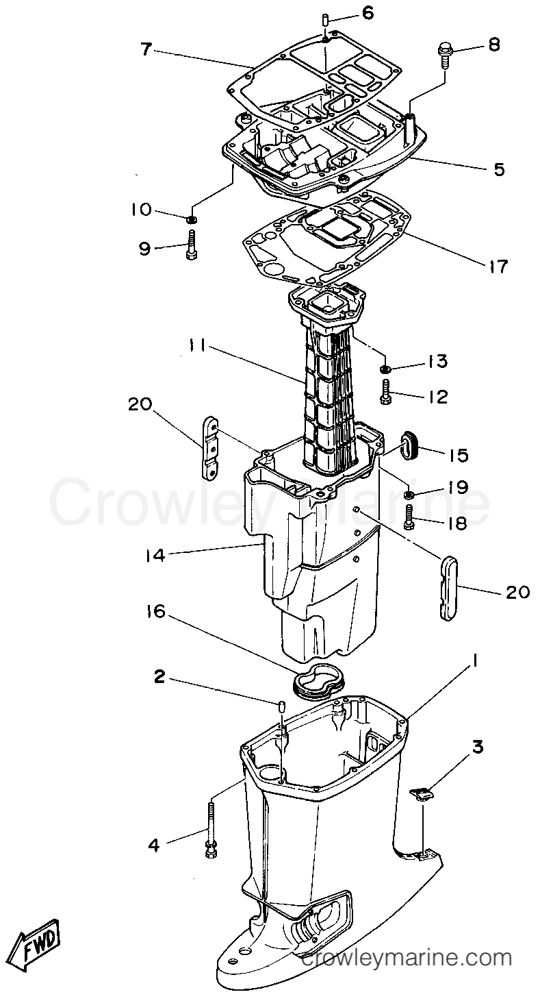 Yamaha Motors P60TLHT - UPPER CASING