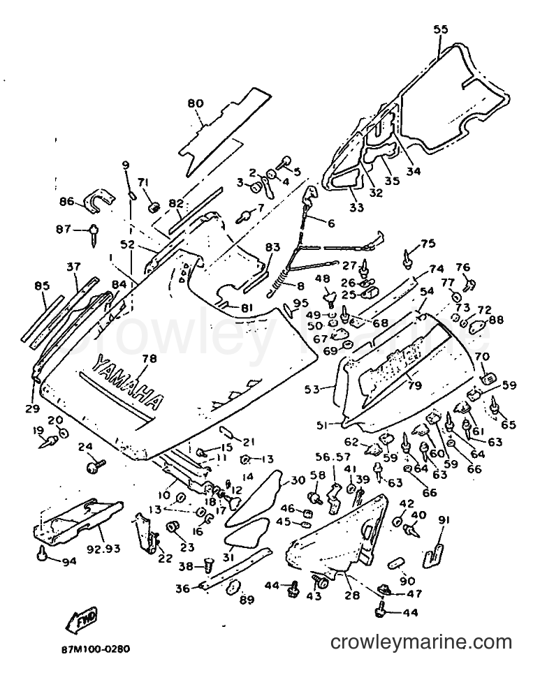 1990 Snowmobile EX570H - EX570H (87X1) [999] - SHROUD