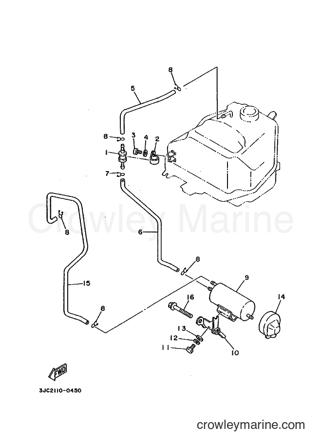 1994 Cruiser XV535 - XV535 (3JCC) [010] - FUEL TANK (CALIFORNIA)