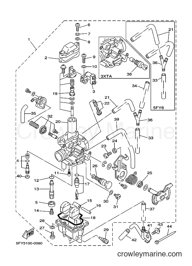 2000 Dirt Bike TW200E - TW200E (5FY7) [010] - CARBURETOR