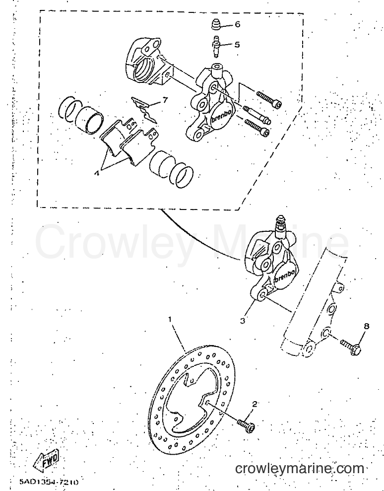 1998 Scooter YN50 - YN50 (5AD3) [99A] - FRONT BRAKE