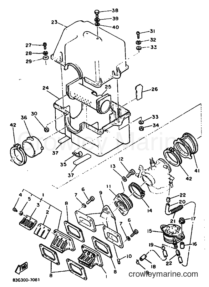 1991 Snowmobile SR540 - SR540 (86P3) [010] - INTAKE