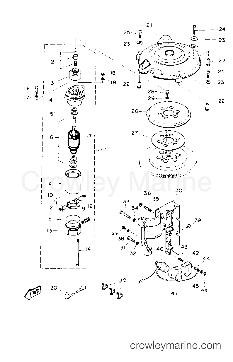 Yamaha Motors 40SD-JD - ELECTRIC STARTER (40ER 40PR)