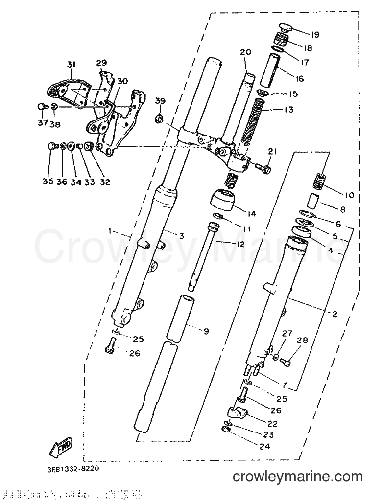 1988 Street Bike SR500 - SR500 (3EB1) [999] - FRONT FORK