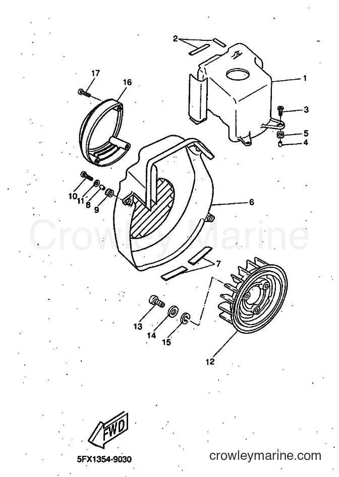 1999 Scooter CW50 - CW50 (5HG1) [010] - AIR SHROUD & FAN