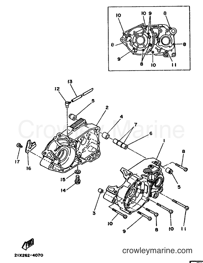 1989 Dirt Bike DT125MX - DT125MX (3SS1) [999] - CRANKCASE