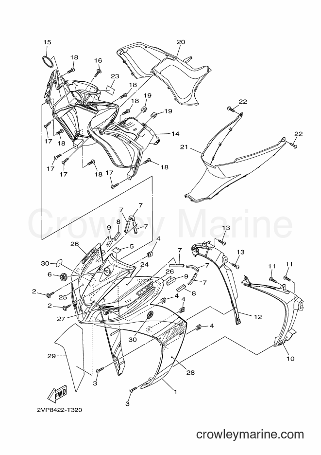2018 Scooter T115FS-5 - T115FS-5 (2VP9) [010] - LEG SHIELD 2