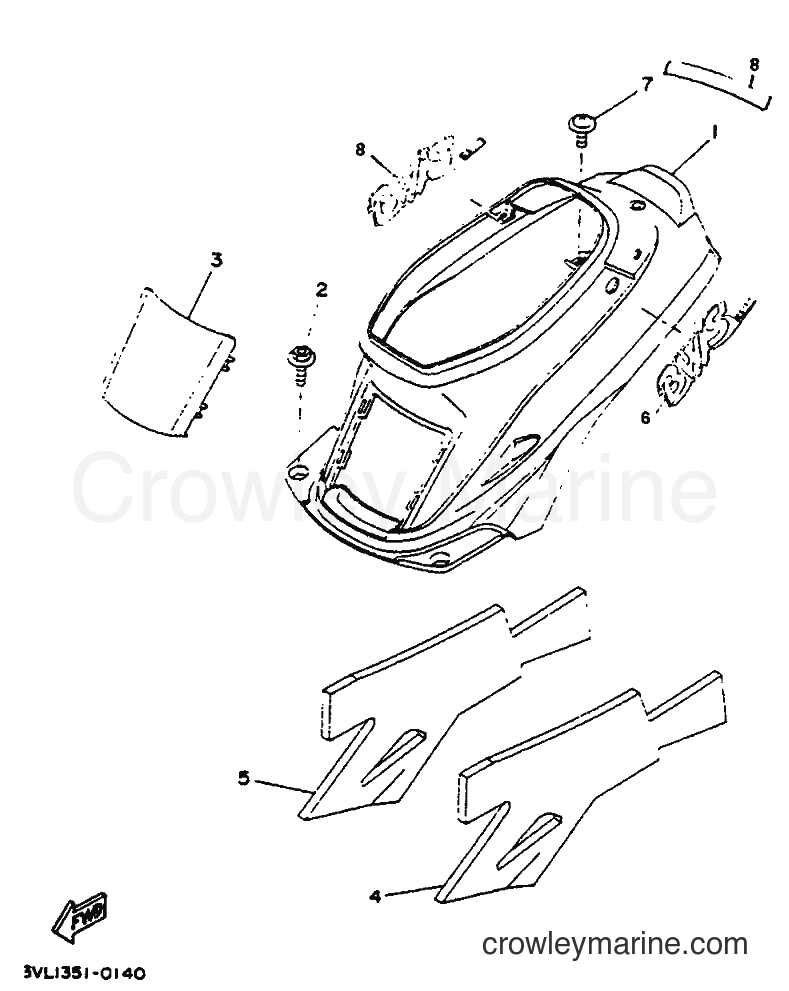 Yamaha Motors CW50 (4EY1) [999] - SIDE COVER & OIL TANK