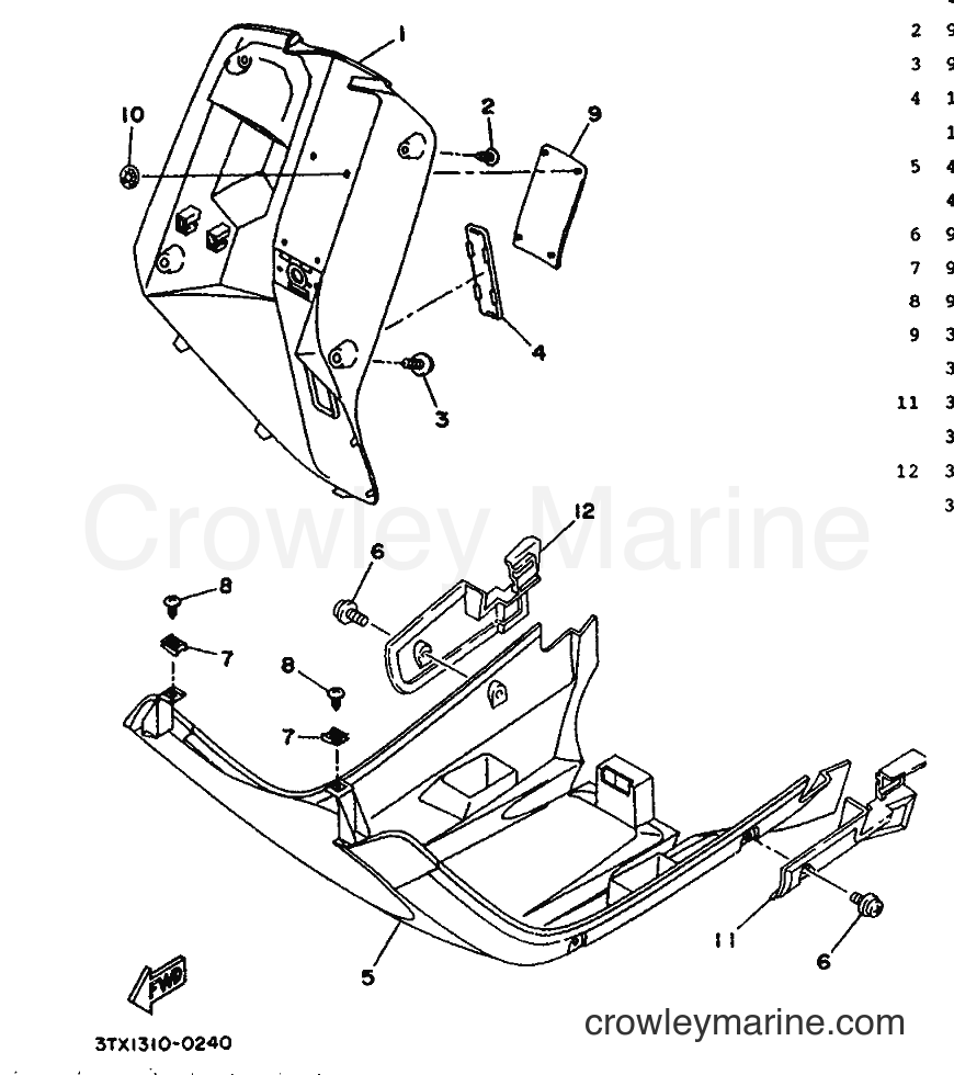 1991 Scooter CW50 - CW50 (4BX1) [999] - LEG SHIELD