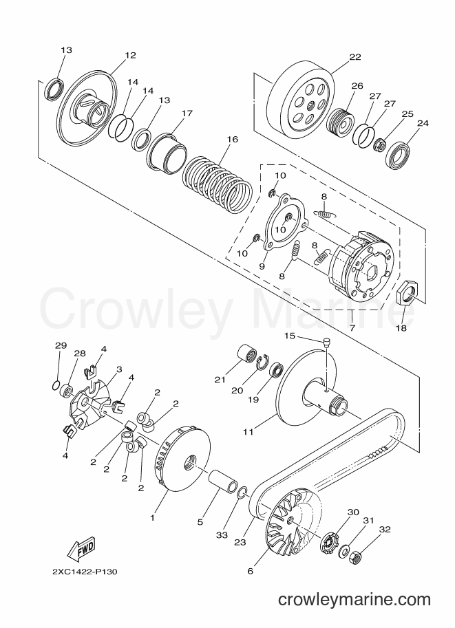 2015 Scooter AT125FC - AT125FC (2XC2) [010] - CLUTCH