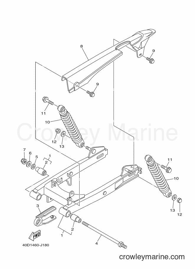 2011 Scooter TK115C - TK115C (40D1) [010] - REAR ARM & SUSPENSION