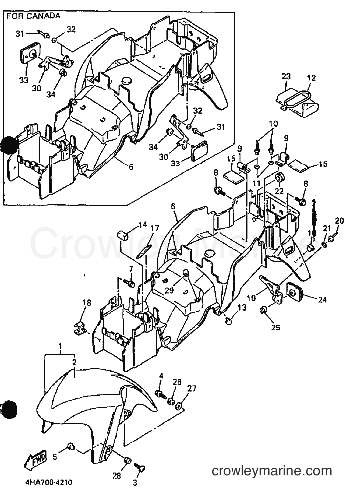 1994 Sport Bike YZF750R - YZF750R (4HA2) [010] - FENDER