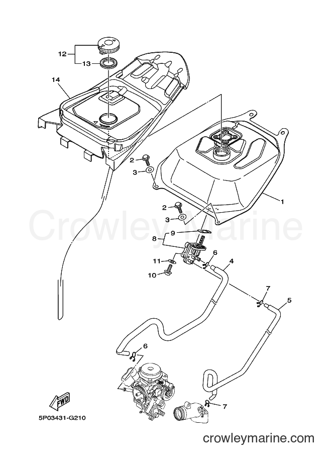 2008 Scooter AT135 - AT135 (5P03) [010] - FUEL TANK