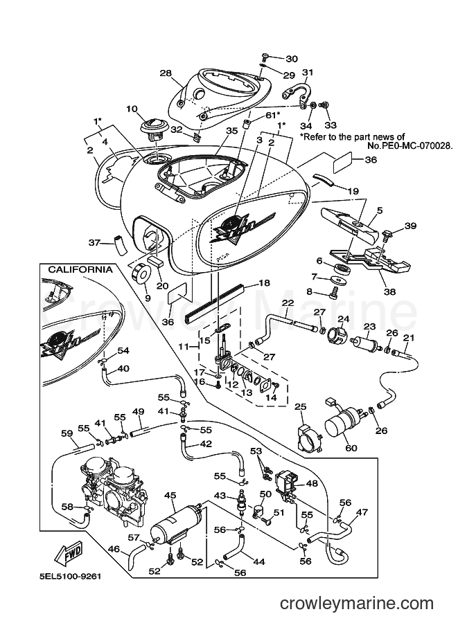 1999 Cruiser XVS1100 - XVS1100 (5EL7) [010] - FUEL TANK