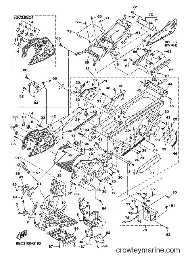 2008 Snowmobile RPZ50GT - RPZ50GT (8GK4) [010] - FRAME