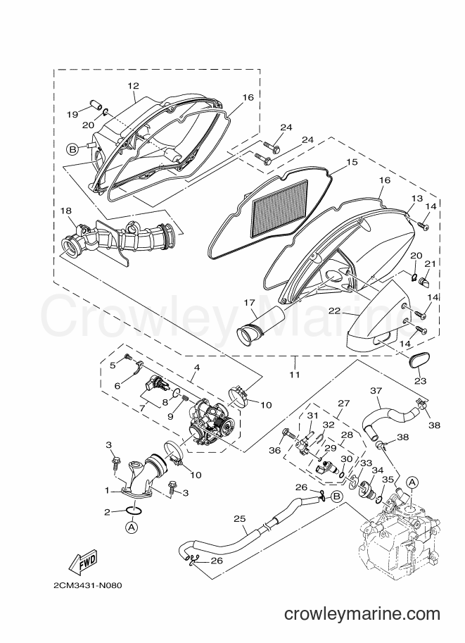 Yamaha Motors MW125 (2CM1) [010] - INTAKE