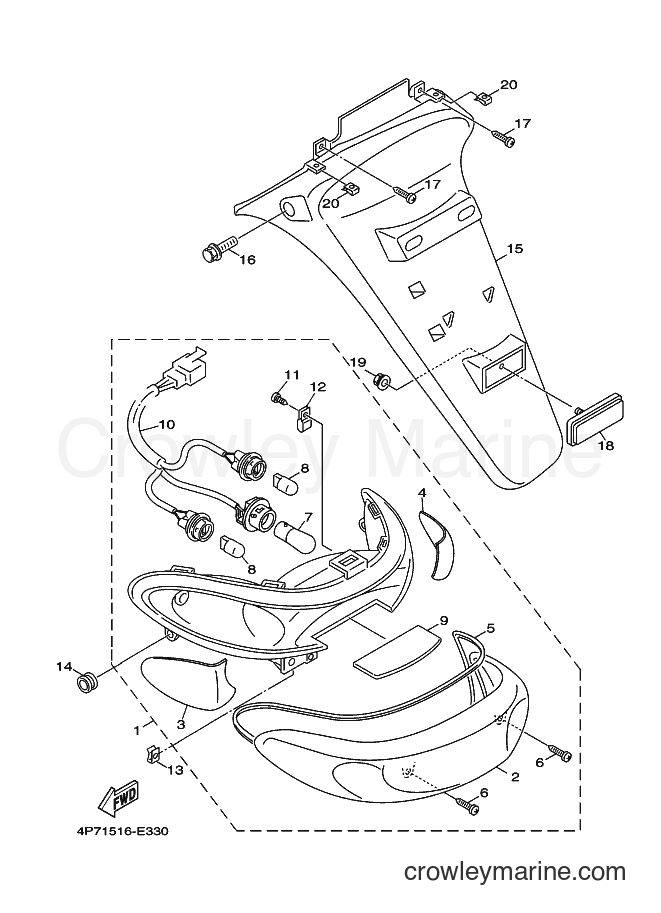 2006 Scooter XC125E - XC125E (4P71) [010] - TAILLIGHT