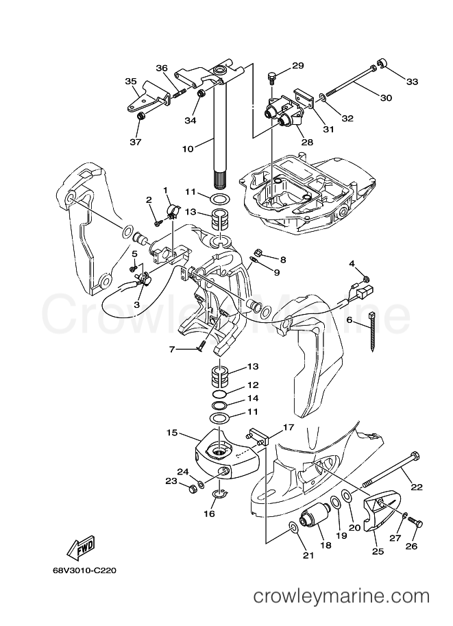 Yamaha Motors F115AETX (68V3) [080] - BRACKET 2