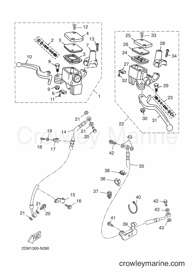 2014 Scooter YP250R - YP250R (2DL1) [060] - FRONT MASTER CYLINDER