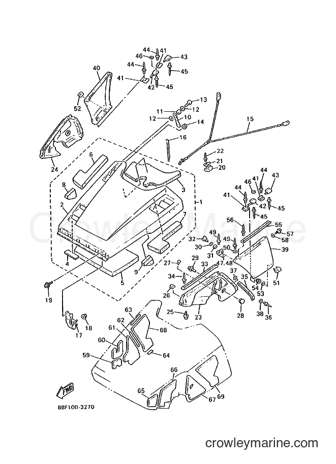1994 Snowmobile PZ480 - PZ480 (8BF1) [010] - SHROUD