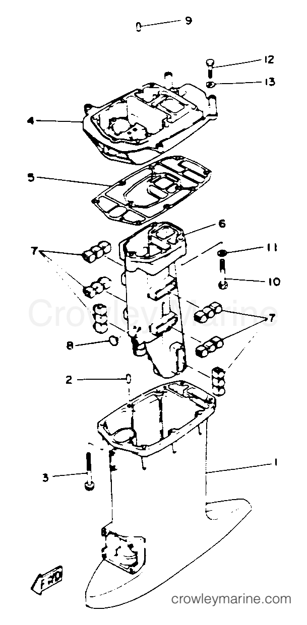Yamaha Motors 30MSHS - UPPER CASING