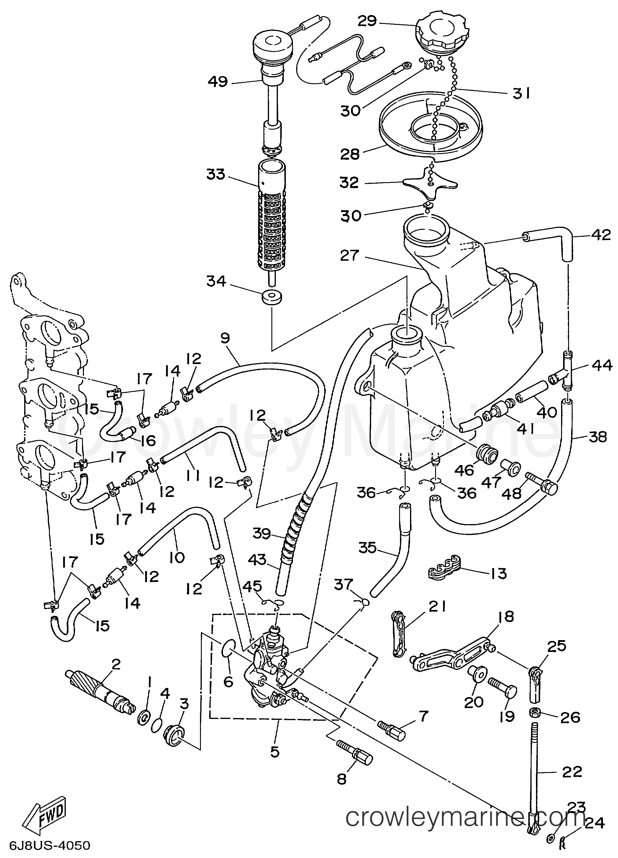 Yamaha Motors 30ELHY - OIL PUMP