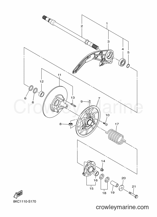 Yamaha Motors SRS10LD (8MB1) [010] - SECONDARY SHEAVE