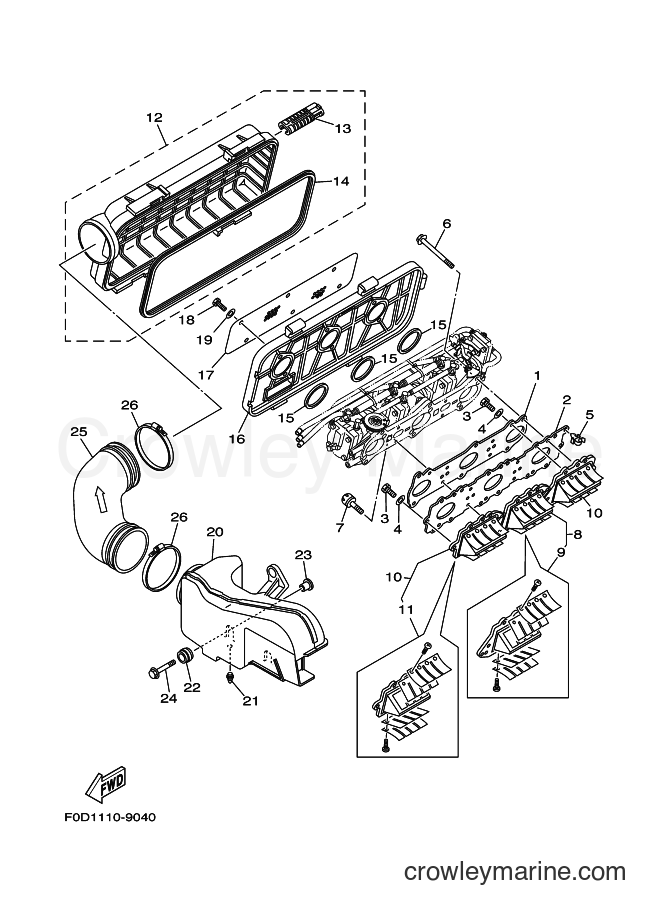 Yamaha Motors ENG FOR XA1200 (67BA) [020] - INTAKE