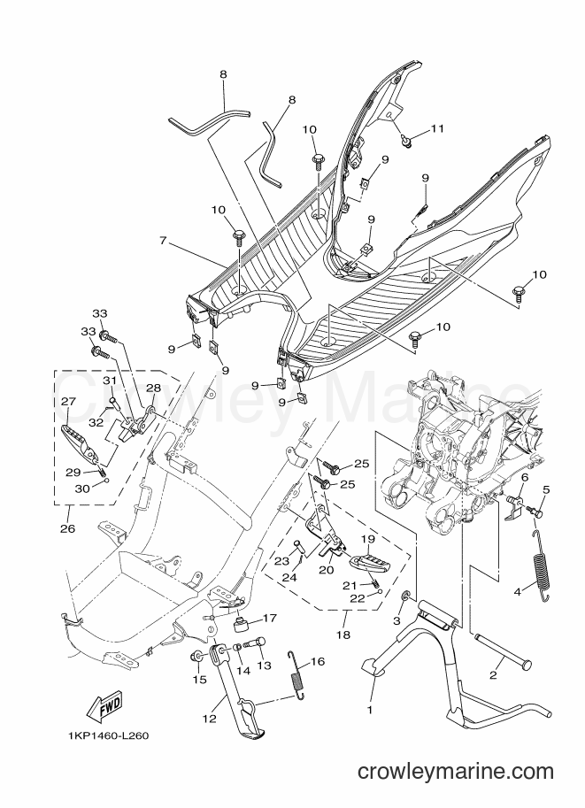 2013 Scooter AL115FX - AL115FX (1KPC) [010] - STAND & FOOTREST
