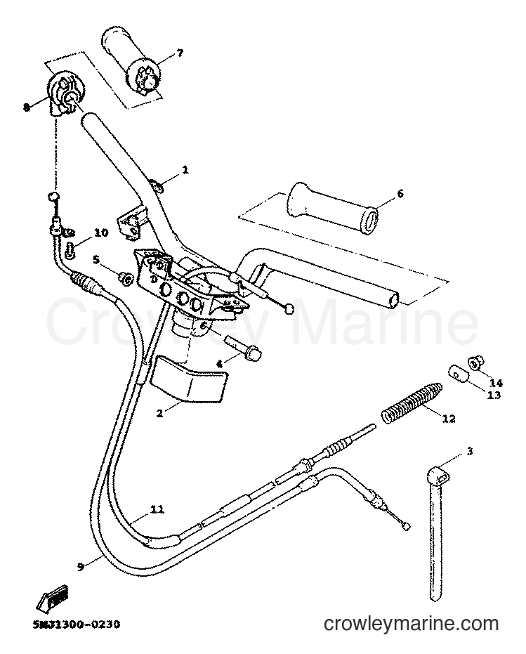 Yamaha Motors XC125A (5MJ2) [010] - STEERING HANDLE & CABLE