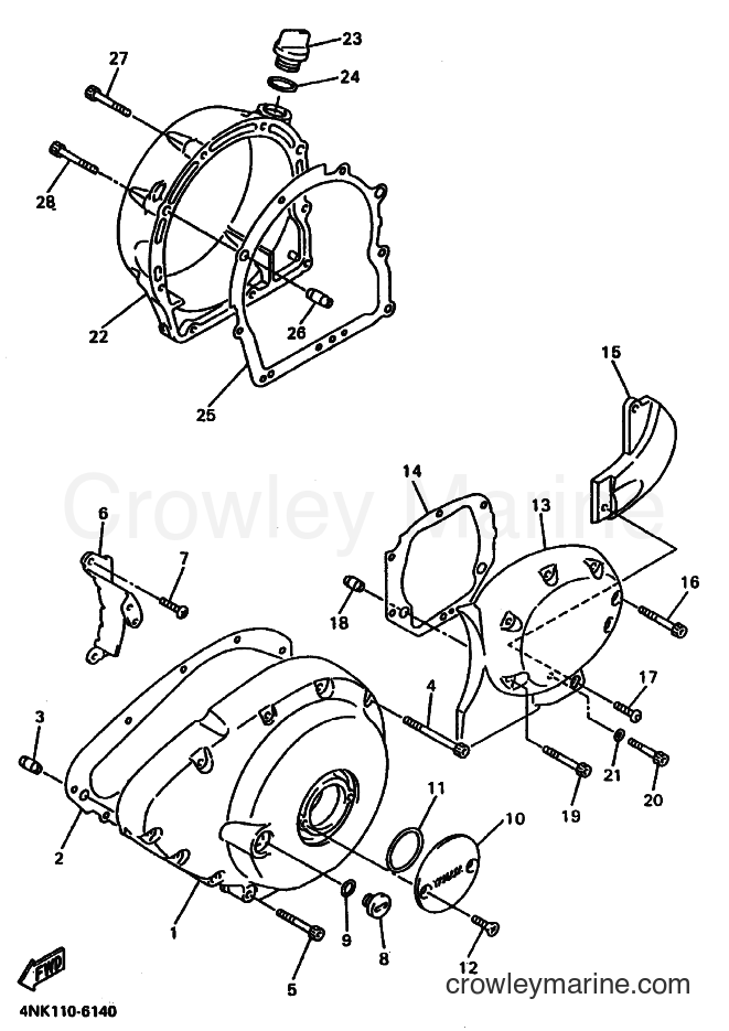 1997 Cruiser XVZ13A - XVZ13A (4NK6) [010] - CRANKCASE COVER 1
