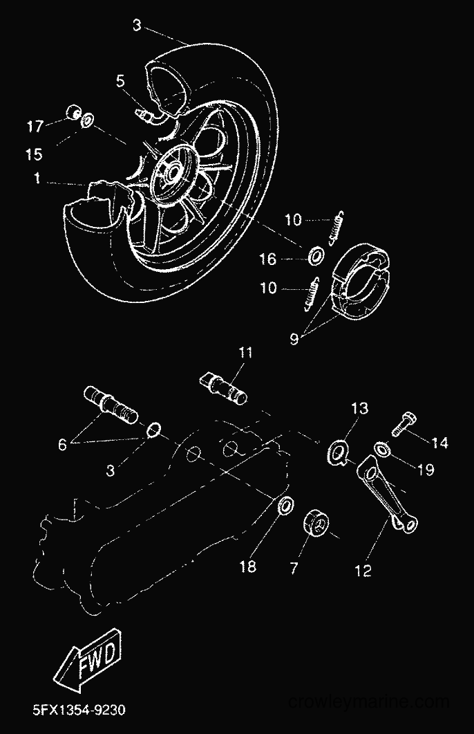 2000 Scooter CW50RS - CW50RS (5FXF) [010] - REAR WHEEL