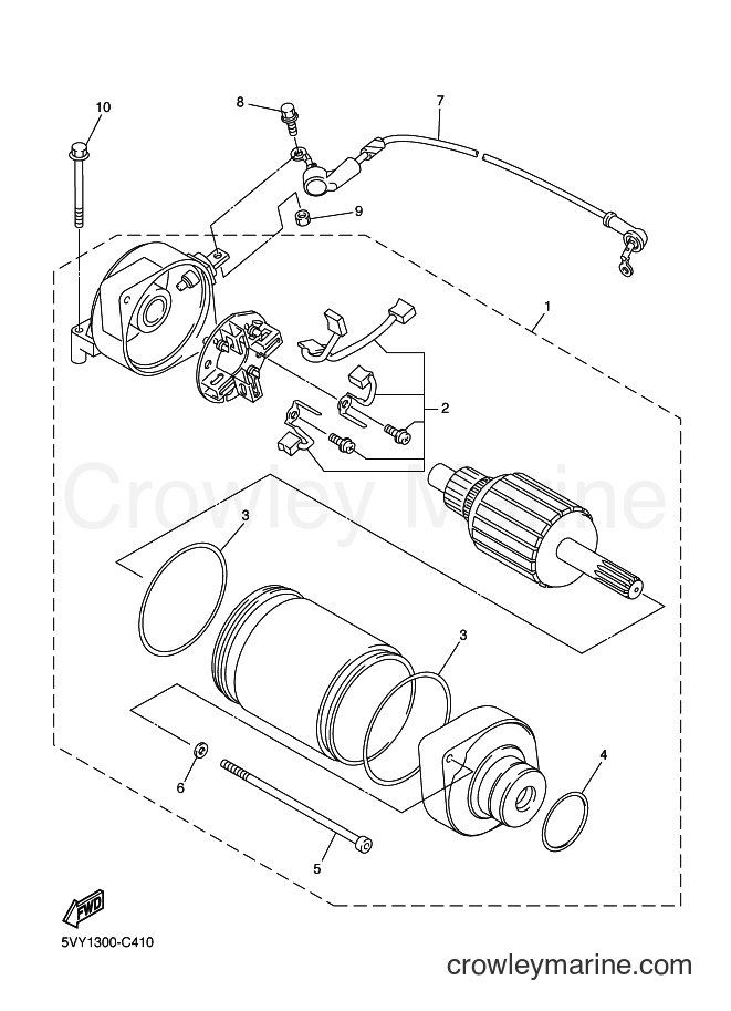 Yamaha Motors YZF-R1 (5VY1) [100] - STARTING MOTOR