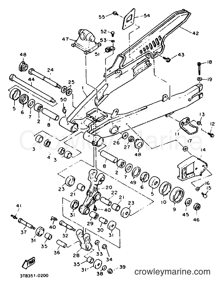 1990 Dirt Bike XT600E - XT600E (3UY1) [010] - REAR ARM