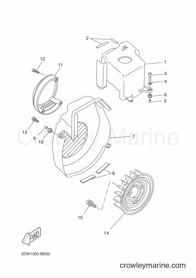 2013 Scooter CW50E - CW50E (2DW2) [010] - AIR SHROUD & FAN