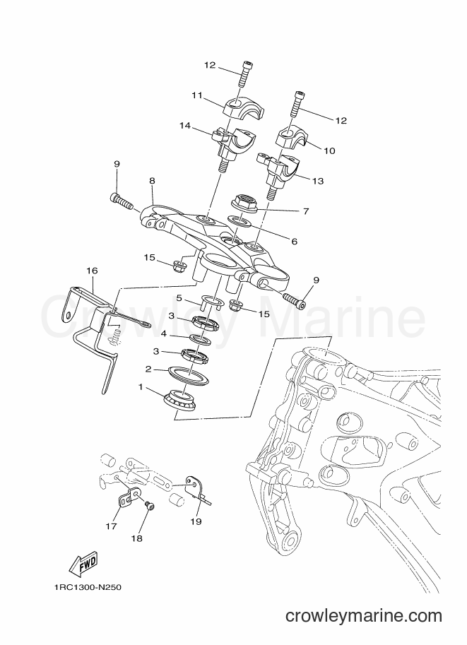 2014 Street Bike FZ09(MT09) - FZ09(MT09) (1RC6) [010] - STEERING