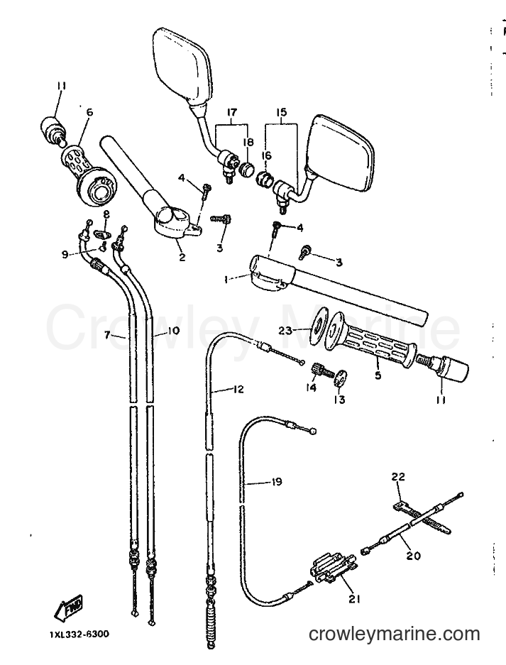 1987 Street Bike SRX600 - SRX600 (2TM) [999] - STEERING HANDLE & CABLE