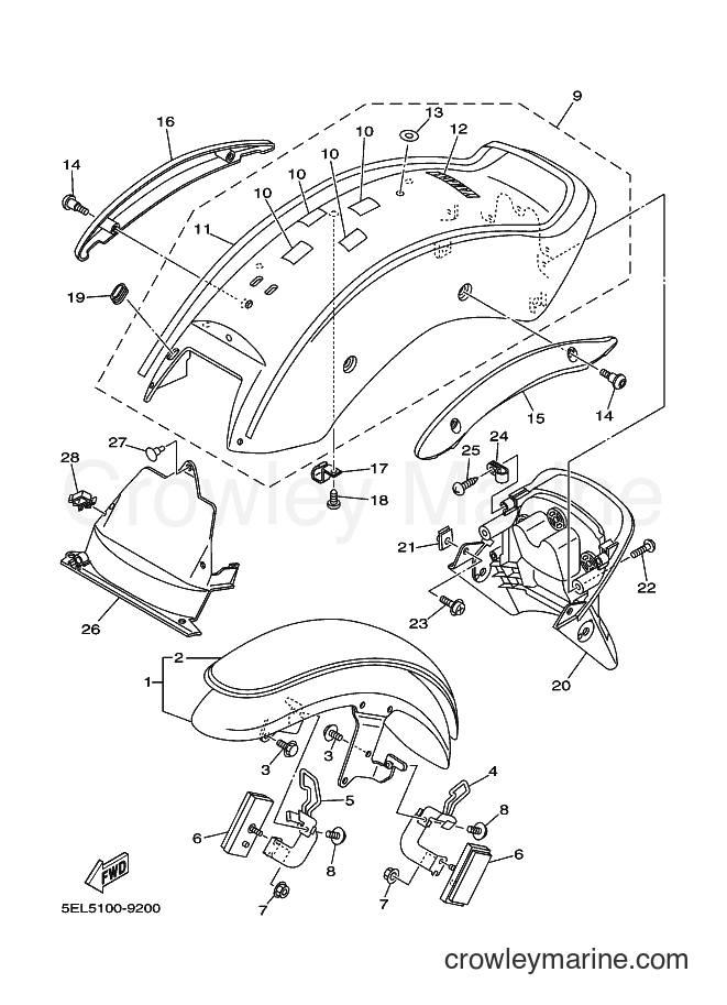 Yamaha Motors XVS1100 (5PB6) [010] - FENDER
