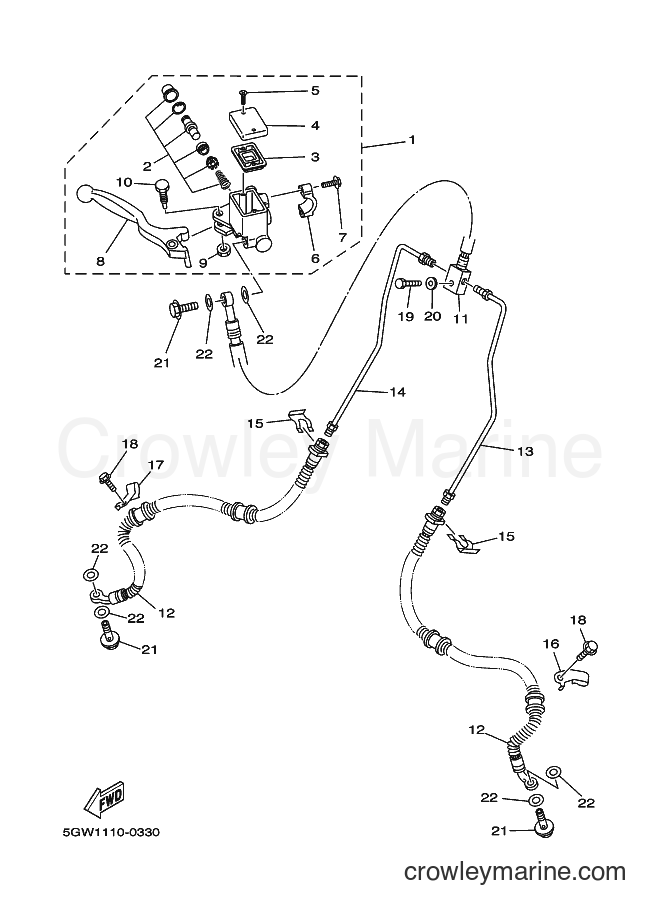 2001 ATV YFM400FWN - YFM400FWN (5FU8) [010] - FRONT MASTER CYLINDER