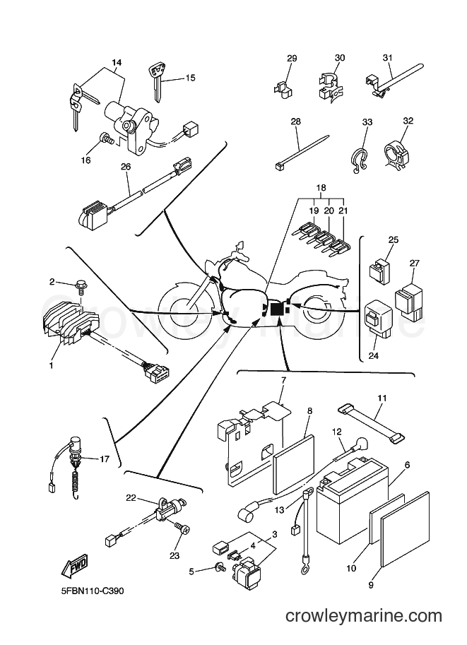 Yamaha Motors XVS650 (5FBX) [010] - ELECTRICAL 1