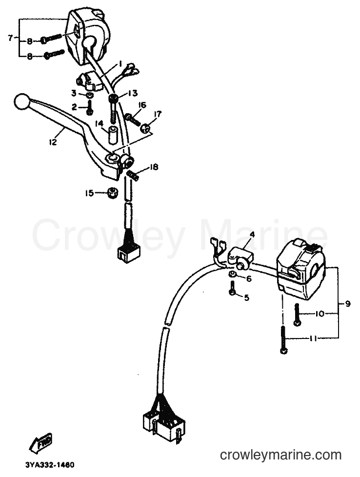 1992 Sport Bike FJ1200 - FJ1200 (4BS3) [999] - HANDLE SWITCH & LEVER